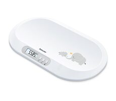 BEURER BY 90 biała / waga dziecięca / wyświetlacz LCD / nośność 20 kg / aplikacja mobilna