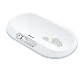 BEURER BY 90 biała / waga dziecięca / wyświetlacz LCD / nośność 20 kg / aplikacja mobilna