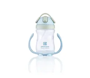 Kubek KikkaBoo z silikonową słomką 300ml 12m+ Niebieski