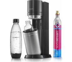 SodaStream DUO czarny / Urządzenie do napojów gazowanych / 1x butelka plastikowa 1 L / 1x butelka szklana 1 L / 1x gaz CO2