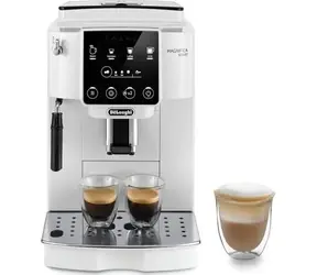 DeLonghi ECAM 220.20W Magnifica biały / automatyczny ekspres do kawy / 1450 W / 1,8 l / 250 g / 15 bar / spieniacz do mleka