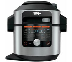 Ninja OL750EU czarno-szary / Garnek wielofunkcyjny / 1650W / 7,5 L / Wyświetlacz LCD / 14 programów
