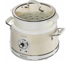 Ariete 2904 Vintage beżowy / Parowiec / 700W / 2 pojemniki / Zbiornik na wodę 1,8 l 