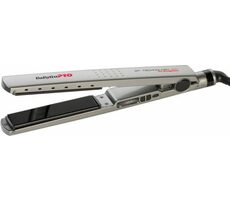 Babyliss Pro BAB2091EPE szary / Profesjonalna prostownica do włosów z jonizacją / płytki 28x110 mm / 5 temperatur 150°- 230°C 