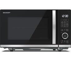 Sharp YC-QG204AE-B czarny / Kuchenka mikrofalowa / grill / 800W / 20L 