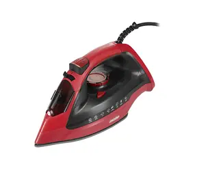 Mesko MS 5031 czarno czerwony / Żelazko / 3000W / 400 ml / para 40g-min / ceramiczna powierzchnia do prasowania