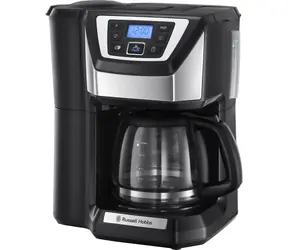 Russell Hobbs 22000-56 Victory Grind & Brew / Przelewowy ekspres do kawy ze młynkiem / 1025W / 1,5 l / czajnik szklany