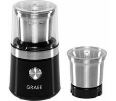 Graef CM 102 czarny / Młynek do kawy / pojemnik 85 g / 200 W / 18 stopni grubości