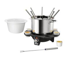 Unold 48645 Elagance szary / elektryczne fondue / 1000 W / 0,9 - 1,5 L / 8 widelców