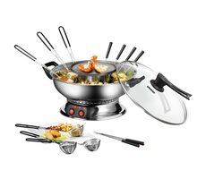 Unold 48746 Asia srebrny / elektryczne fondue / 1350 W / 6 widelców