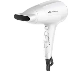 Braun HD380 Satin Hair 3 biały / suszarka do włosów / 2000 W / 3 temperatury / 2 prędkości / jonizator
