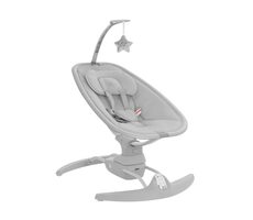 KikkaBoo Spinny Grey / Fotel bujany elektryczny / od urodzenia do 9 kg