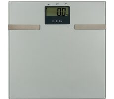 ECG OV 126 biały / waga osobista / maksymalnie 150 kg / dokładność 100 g / LCD / szkło hartowane / 1x bateria litowa 