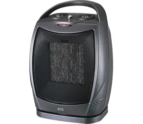ECG KT 10 czarny / Wentylator ciepłego powietrza / 1500W / 2 stopnie grzania 