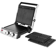 ECG KG 2033 Duo Grill & Waffle / grill elektryczny / 2000 W / 290 x 230 mm / 2 termostaty / 3 palniki 
