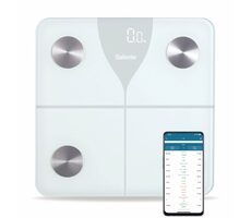 Salente SlimFit biała / osobista waga diagnostyczna fitness / 180kg / Bluetooth