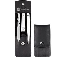 Zwilling 97435-004 CLASSIC Inox czarny / Zestaw do manicure w skórzanym etui / 3 szt.