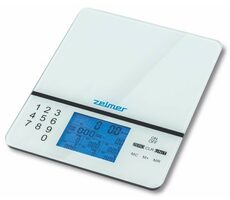 Zelmer ZKS1500 biała / Cyfrowa waga kuchenna / LCD / max. waga 5 kg 