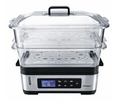 Steba DG 2 / Garnek do gotowania na parze / 1200 W / 6 L / 2 misy do gotowania na parze / timer 