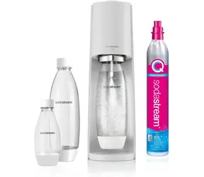 SodaStream Terra Mega biały / Urządzenie do napojów gazowanych / 2x butelka 1 L / 1x butelka 0,5 L / 1x gaz CO2 
