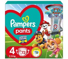 Spodnie Pampers Paw Patrol 9-15kg (72szt) / Majtki / Rozmiar 4 (9-15kg)