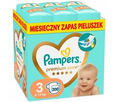 Pampers Premium Care 6-10kg (200 szt.) / Pieluchy / Rozmiar 3 (6-10 kg)