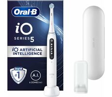 Oral-B iO Series 5 Całkiem biała / Elektryczna szczoteczka do zębów / magnetyczna iO / 5 trybów / AI / LED 