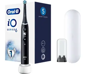 Oral-B iO Series 6 Black Onyx / Elektryczna szczoteczka do zębów / magnetyczne iO / 5 trybów / AI / OLED 