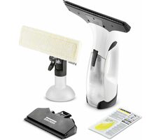 Kärcher WV 2 PLUS N White / Bezprzewodowa ściągaczka do szyb / 3,6 V / Szerokość robocza 28 cm / zbiornik 100 ml / do 35 minut