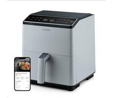 Cosori Dual Blaze SMART szary / Frytownica na gorące powietrze z akcesoriami / 1700 W / 6,4 L 