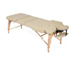 NAIPO MGBC-302 brązowy / Stół do masażu / składany / Nośność 270 kg / 185 x 70 x 63-88 cm / Waga 16,8 kg
