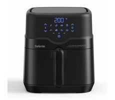 Salente HotAir czarny / Frytkownica na gorące powietrze 2 w 1 / 4,3 l / 80-200°C / 8 programów