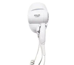 Adler AD 2252 biały / Hotelowa suszarka do włosów / 1600 W / 2 temperatury / 2 prędkości / montaż ścienny