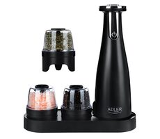 Adler AD 4449 czarny / Młynek do soli i pieprzu / 150 ml / 1500 mAh
