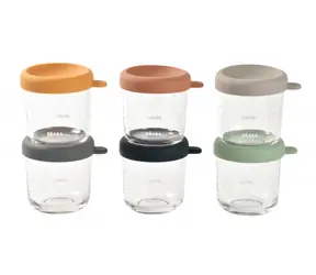 Beaba Szklane kubki do jedzenia 6x 250 ml Sunrise