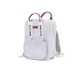 Childhome Plecak dziecięcy Mini Club Signature Off White / Wymiary: 32 x 23 x 10 cm