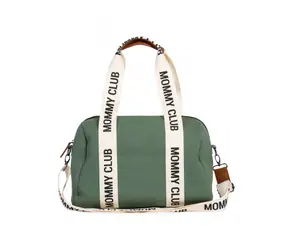 Childhome Torba do przewijania Mommy Club Signature Canvas Green / Wymiary: 38 x 27 x 21 cm / Pojemność: 22 l
