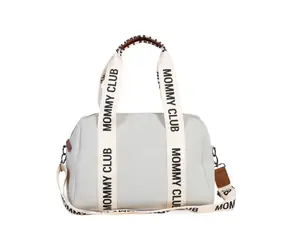 Childhome Torba do przewijania Mommy Club Signature Canvas Off White / Wymiary: 38 x 27 x 21 cm / Pojemność: 22 l