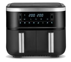 Severin FR 2453 czarny / Frytownica na gorące powietrze / 2850W / 2x 3,8l / 440°C - 200°C / 8 programów