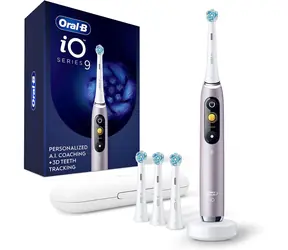 Oral-B iO Series 9N Rose Quartz / Elektryczna szczoteczka do zębów / magnetyczne iO / 7 trybów / AI / OLED