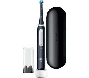 Oral-B iO Series 4 Matt Black / Elektryczna szczoteczka do zębów / magnetyczne iO / 4 tryby / AI / czujnik ciśnienia / tylko w podróży