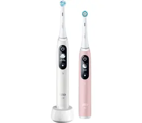 Oral-B iO Series 6 Duo biały|różowy / Elektryczna szczoteczka do zębów / magnetyczna iO / 5 trybów / AI / OLED