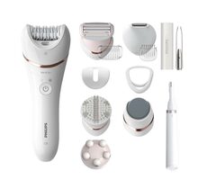 Philips BRE740/90 / depilator + golarka + pedicure / 2 prędkości / praca do 40 min / biały