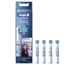 Oral-B Kids EB10-4 (4 szt.) - Kraina Lodu / Zapasowa obrotowa główka szczoteczki / do szczoteczki do zębów dla dzieci / Motyw Krainy Lodu