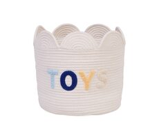 Childhome Kosz na zabawki Kwiat Off White 30x30x30 cm