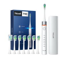 FairyWill FW-P80 biała / Elektryczna szczoteczka do zębów / 40 000 wibracji / 5 trybów / 8 głowic