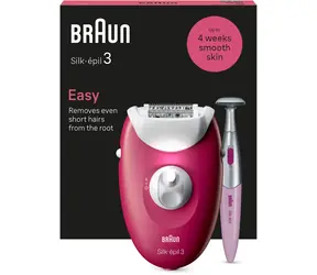 Braun SE3-202 Silk épil 3 różowy / Depilator / 20 pęset
