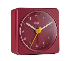 Braun BC02R czerwony / Klasyczny budzik / 1 x bateria AA 