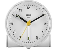 Braun BC01 biały / Klasyczny budzik / 1x bateria AA