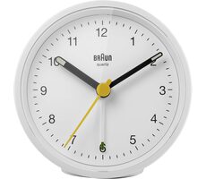 Braun BC12 biały / Klasyczny budzik / 1x bateria AAA
